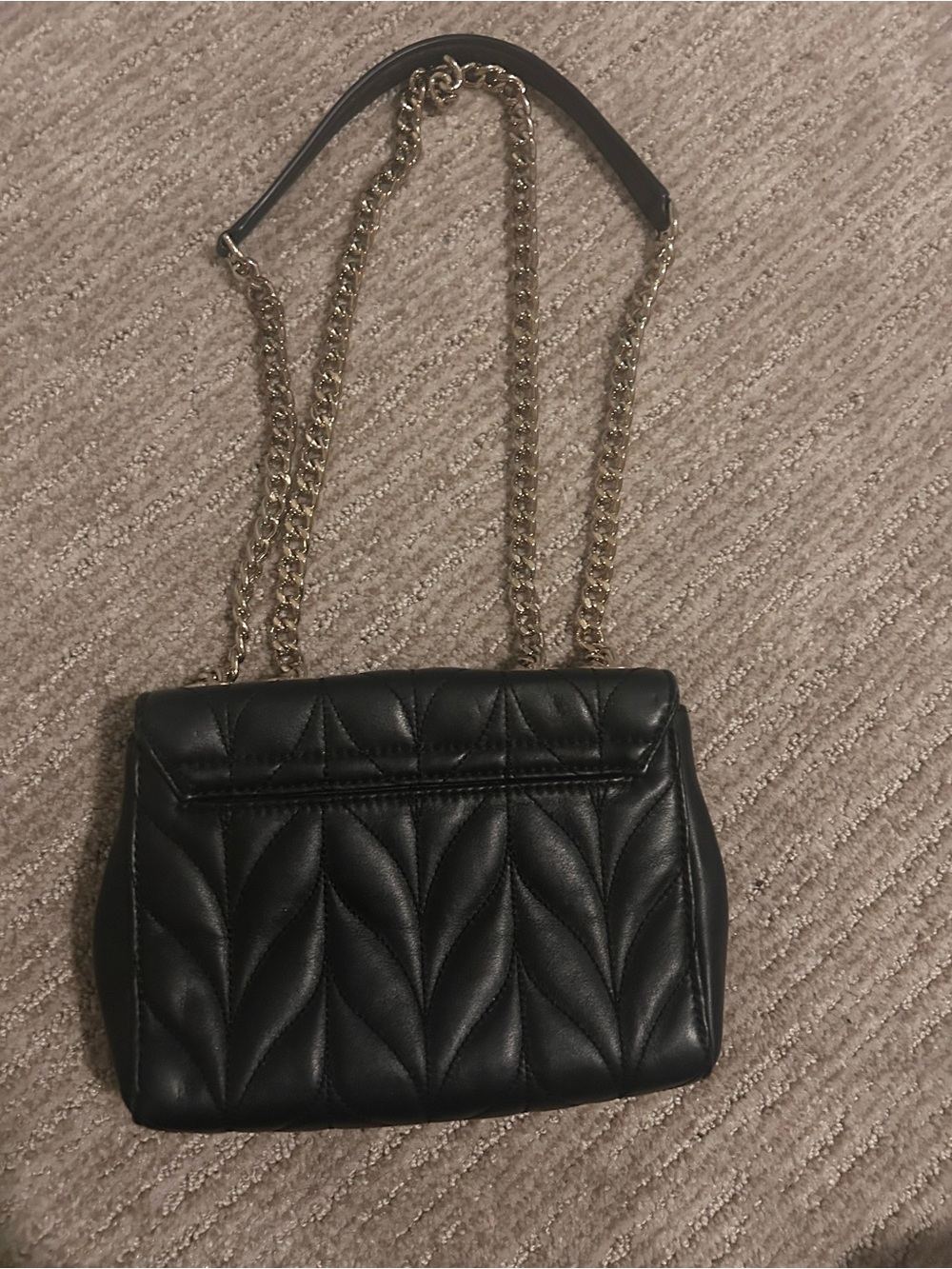 kate spade Black Quilted Leather Crossbody with Gold Chain - Picture 2 of 4